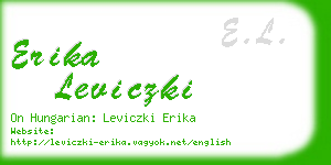 erika leviczki business card